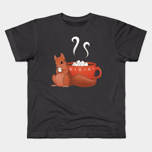 Hot Cocoa Kids T-Shirt by IJ